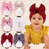 Bow Jacquard Newborn Hat: Infant Fontanel Protection, Soft Seamless Headband for Boys & Girls.