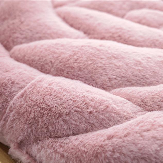 Plüsch Rose Dickes gestepptes Stuhlkissen Büro Zuhause Esszimmerstuhlkissen Tatami Bodenkissen