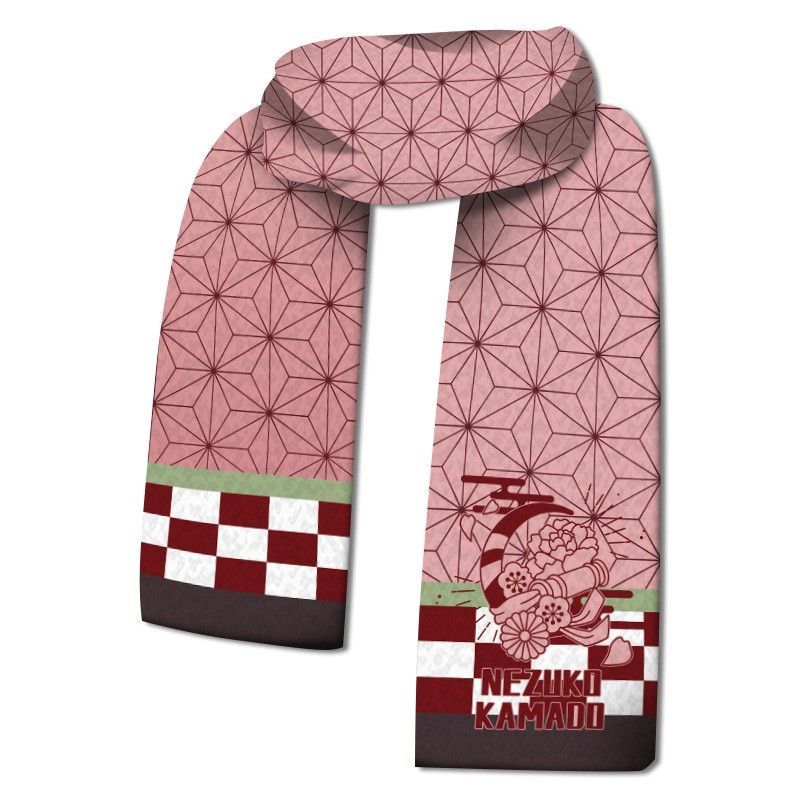 Demon Slayer Winter Children's Double-sided Fleece Warm Scarf