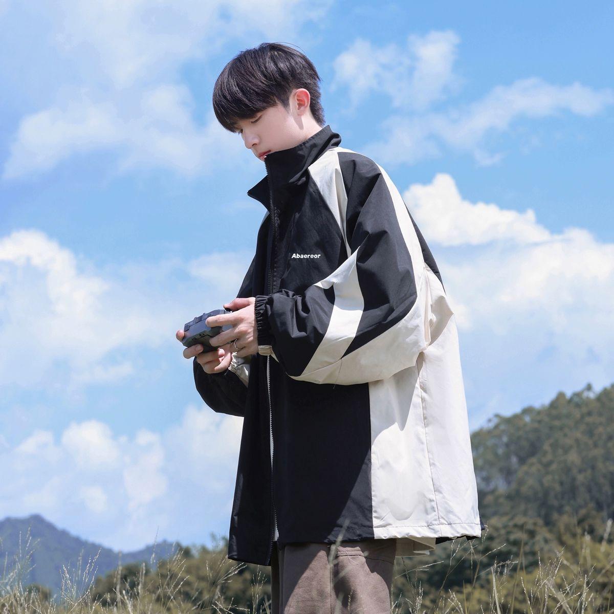 

American stand-up collar jacket men s autumn 2025 new outdoor leisure function sunscreen sports top jacket M