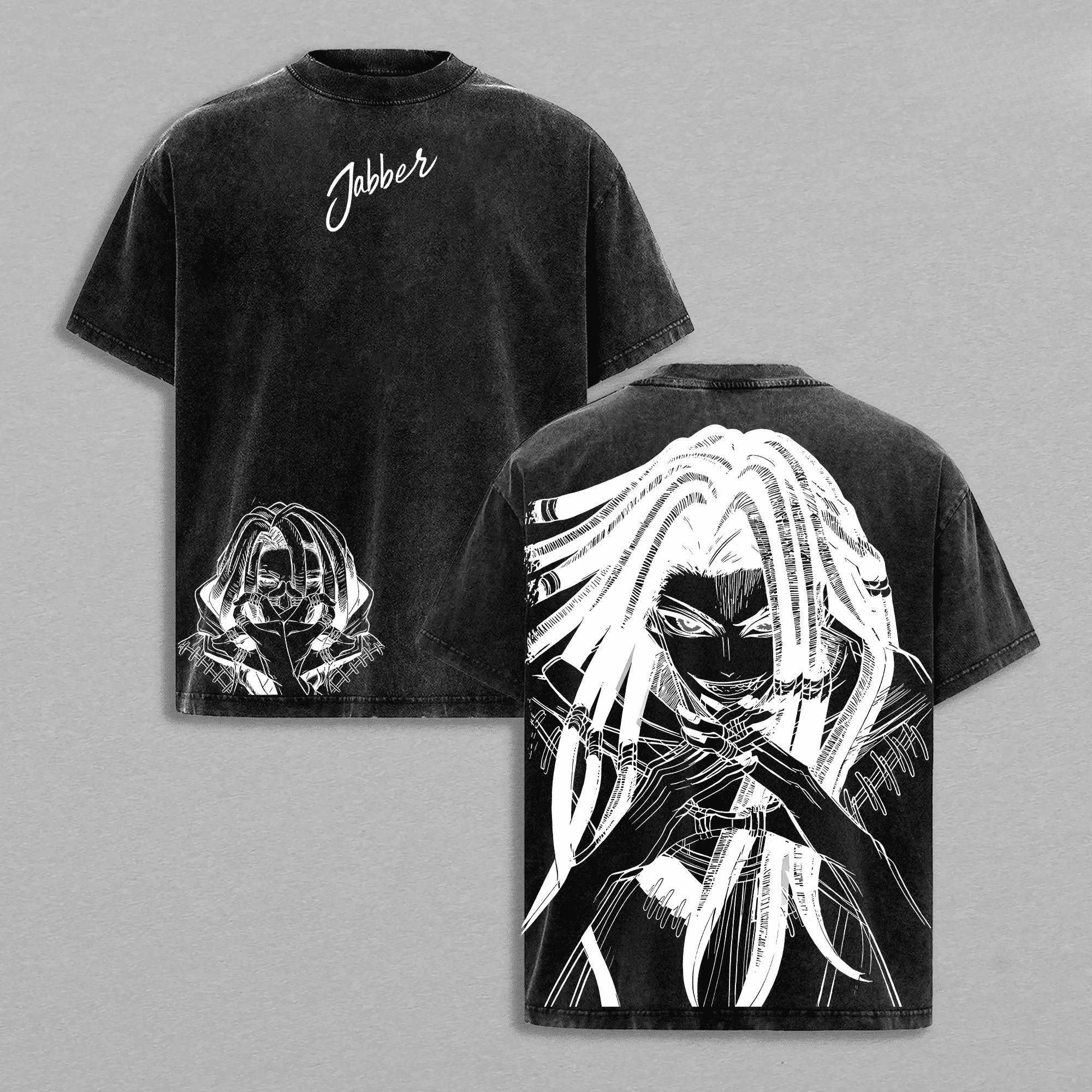 

GACHIAKUTA Manga T-shirt For Men s Clothing Gothic Washed Oversized T Shirt Summer Short Sleeve High Quality Cotton Tees Tops S чёрный