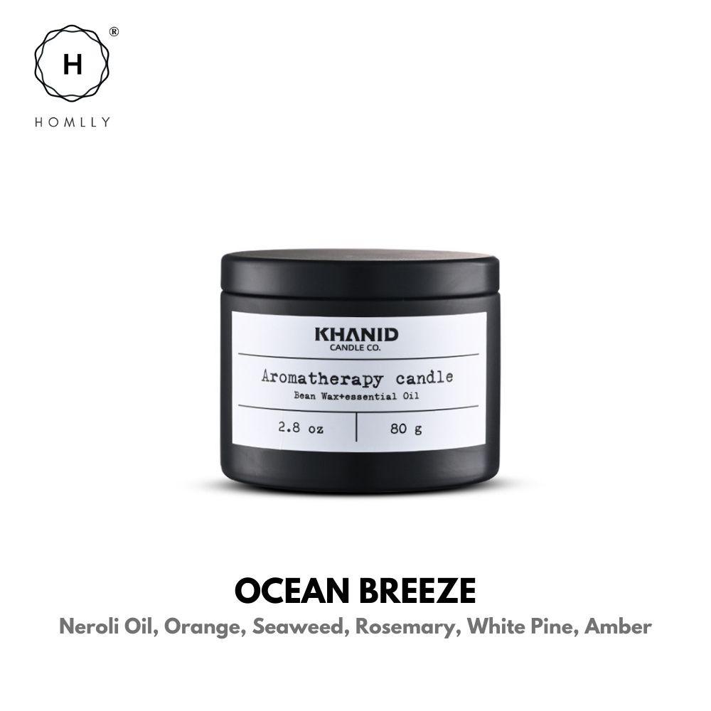 Homlly Khanid Collection Soy Wax Aroma Candles Black Travel Tin (80g) (X2PCS)