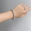 Korean Style Chic Adjustable Ring With Vintage Aesthetic And Eyecatching Shape Geometric