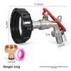 Brass Ibc Tank Valve Faucet With Lock 1/2 Inch Tonne Switch Adapter Zinc Alloy Water Tap For Ibc Tank Accessories