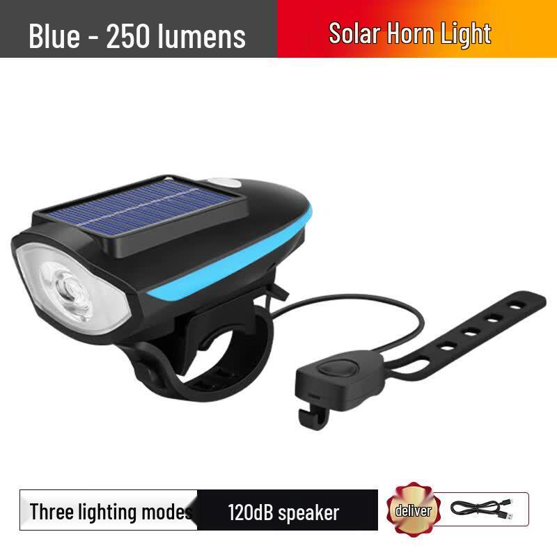 Lishi Solar USB Charging Bicycle Horn Headlight