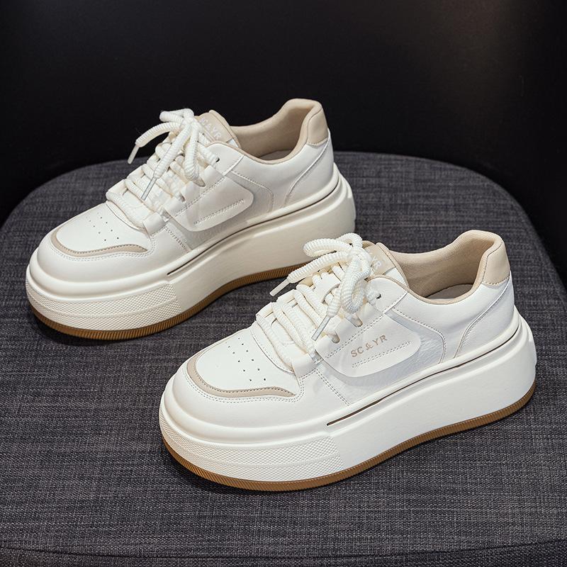 

Белые туфли на платформе женские 2025 весна новинка интернет-знаменитость Анкара красный повседневный модный спортивный тип обуви студенческие женские туфли 40