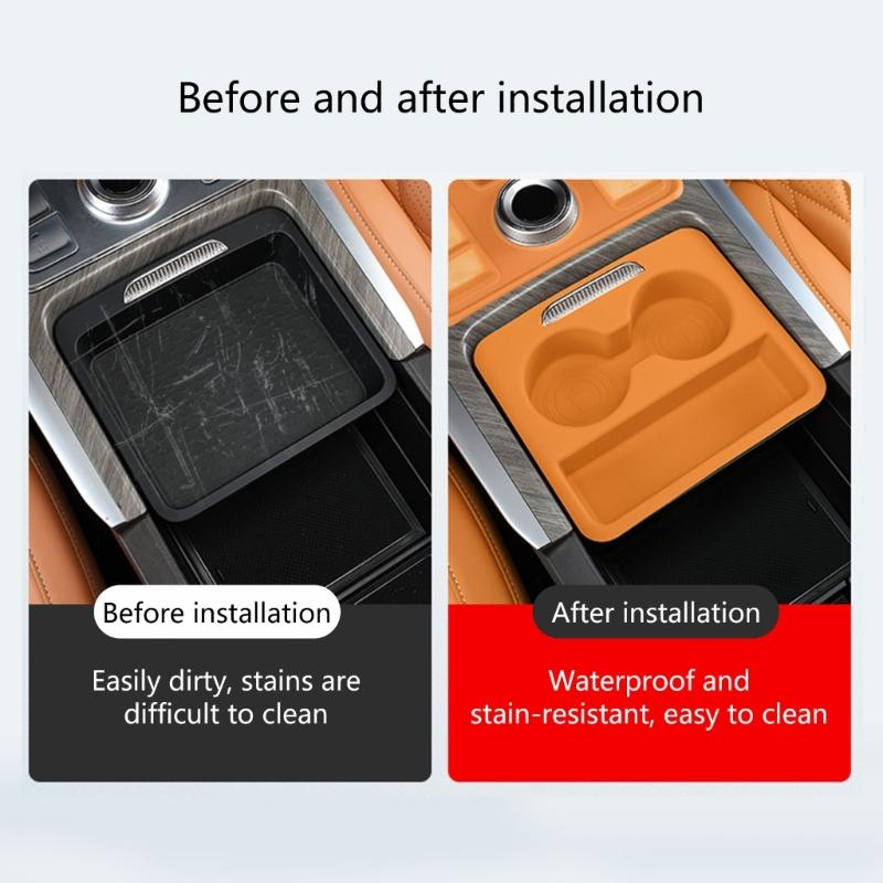 Central Control Push Pull Box for Tank 500 Hi4-Z/T 2023-2025 Armrest Storage Box Silicone Pad Car Interior Accessories