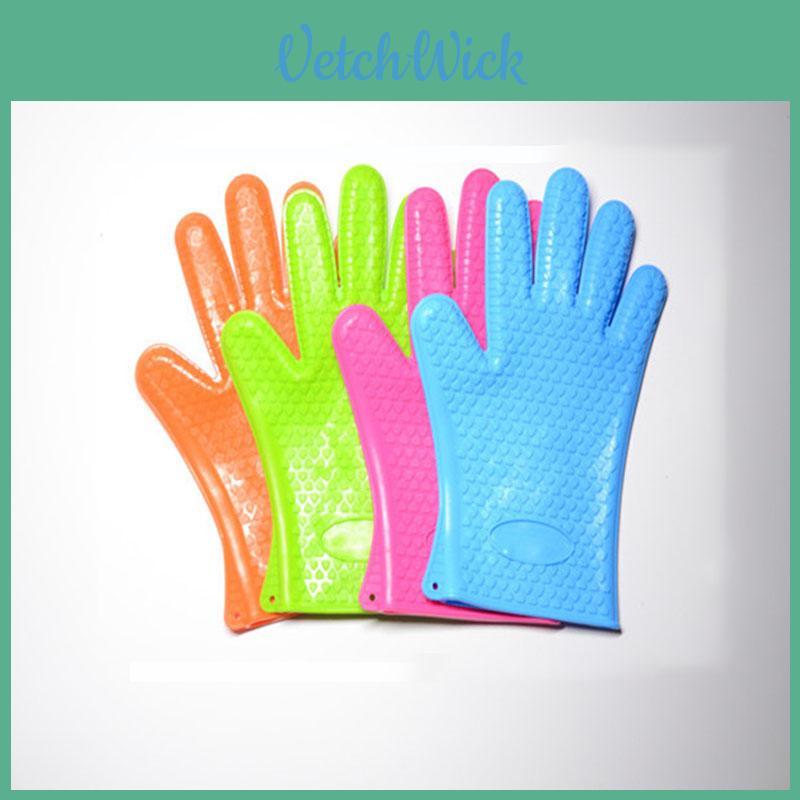 Ideal Gift Silicone Heat Resistant Cooking Mitts For Bbq Lovers And Home Chefs