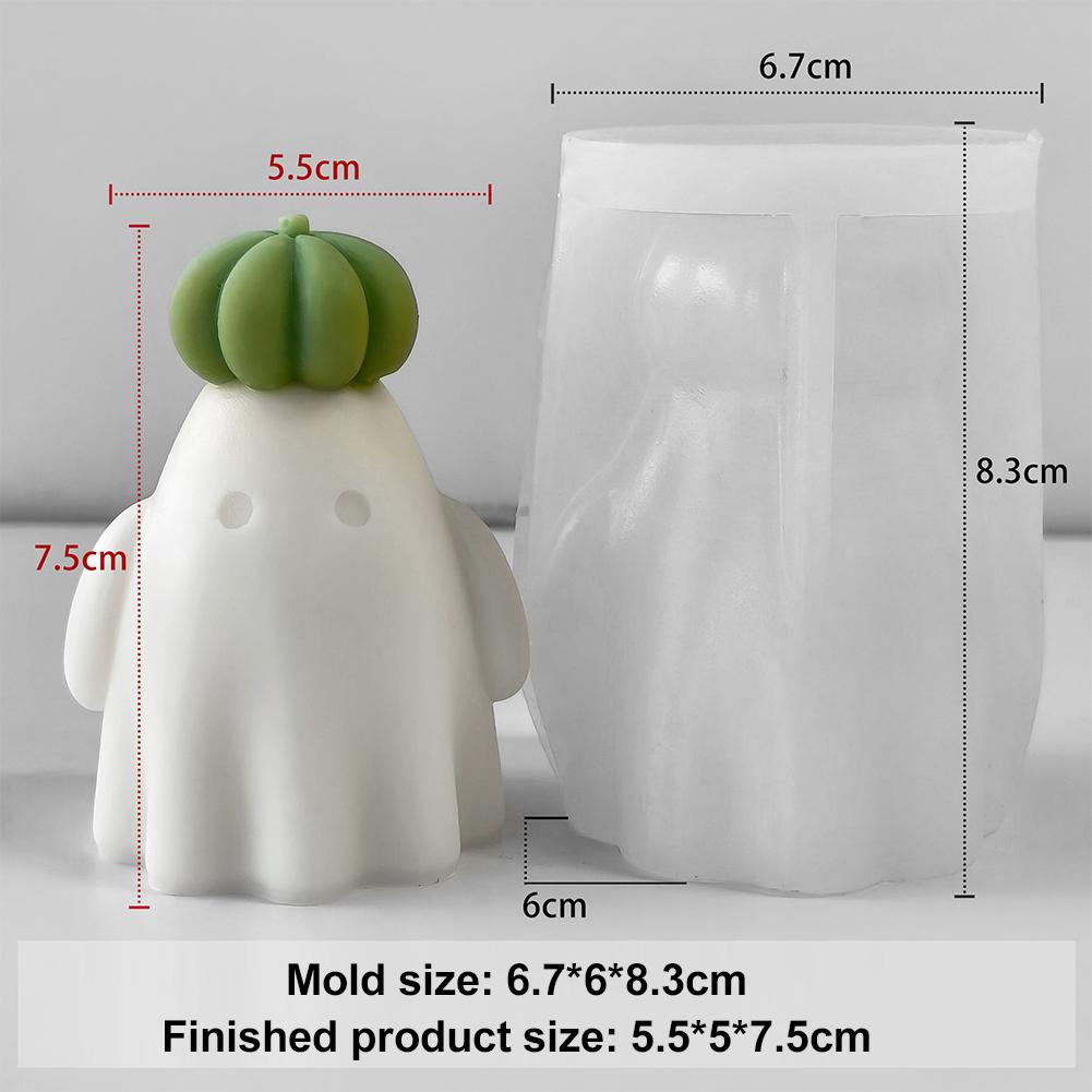 3D Halloween Pumpkin Spooky Silicone Mold Halloween DIY Candle Making Supplies Ghost Aroma Candle Halloween Decor Prop Accessory
