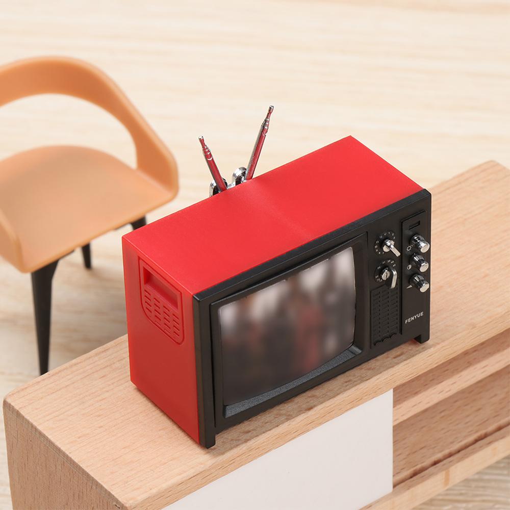 Portable TV Toy Miniature Simulation Furniture Television Ornaments Living Room Decoration