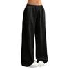 Damen Weitbeinige Sporthose, Lockere Straight-Leg Freizeithose, Sportliche Jogginghose