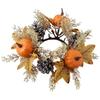 Artificial Flowers Candle Ring Fall Candle Garland Ring Decor Simple And Elegant Autumn Harvest Wreath For Shelf Door Handle