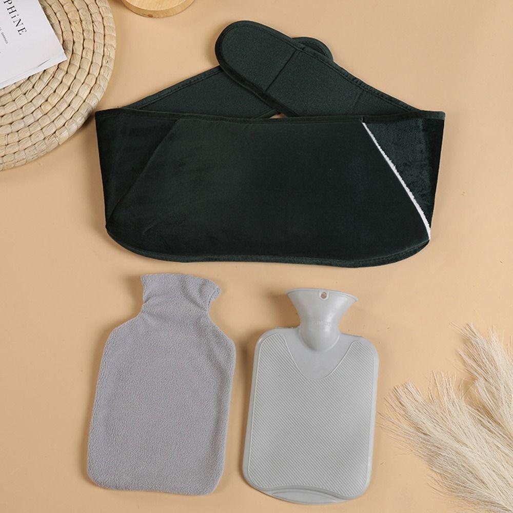 Portable PVC Hot Water Bottle Belt Wearable Cartoon Hot Water Pouch Soft Hand Warmer Plush Waist Cover Belt