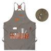 Waterproof Canvas Multi Pocket Barber Apron Men's and Women's Painting Work Clothes Anti Fouling Apron for Coffee