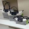 Striped Dumpling Bag Nylon Navy Striped Bag Mini Handheld Cross Shoulder Single Shoulder Phone Bag Color blocked Bag