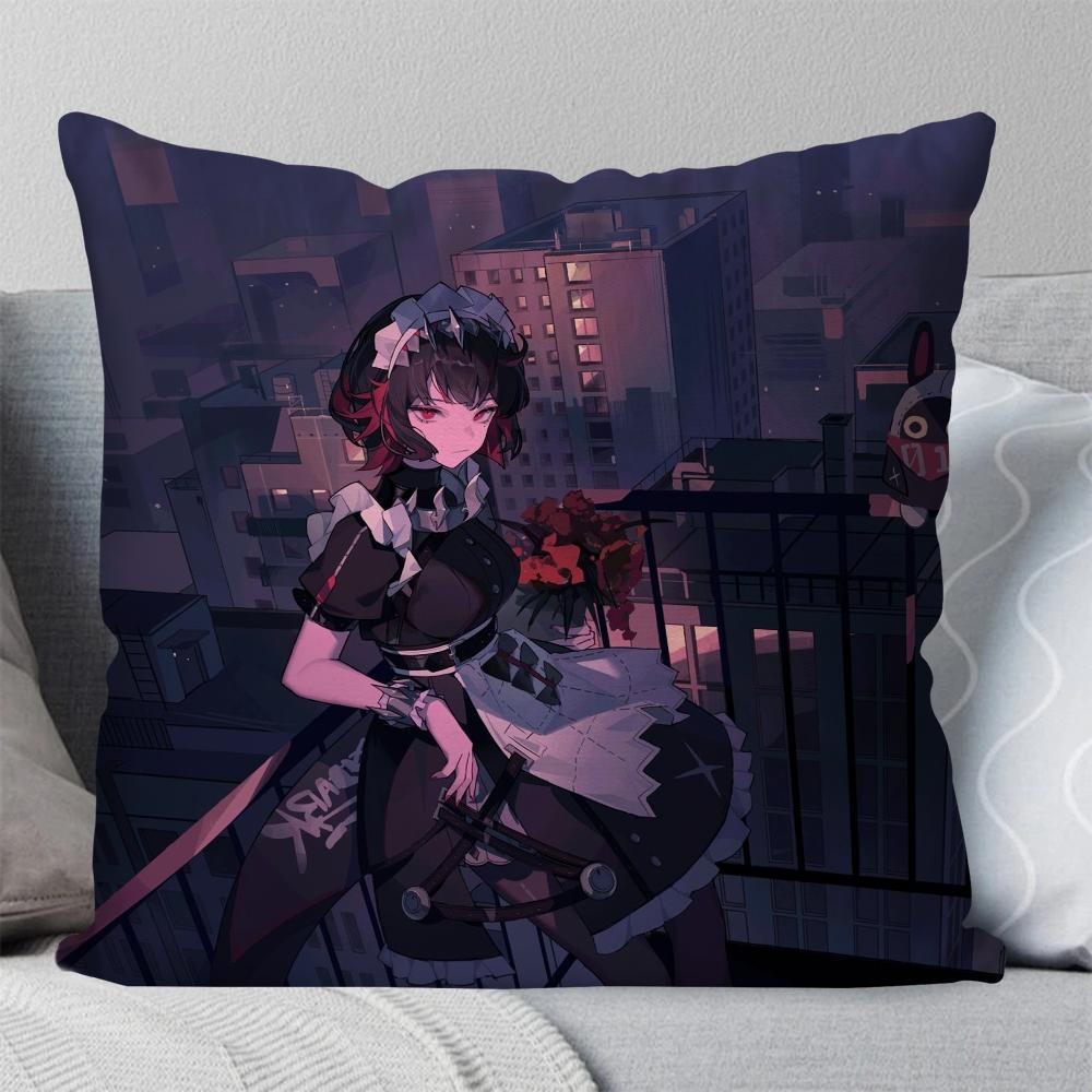 Game Zenless Zone Zero Ellen Joe Pillow Case Square Pillow Bedroom Sofa Leisure Comfort Cushionliving Room Home Decoration 40X40