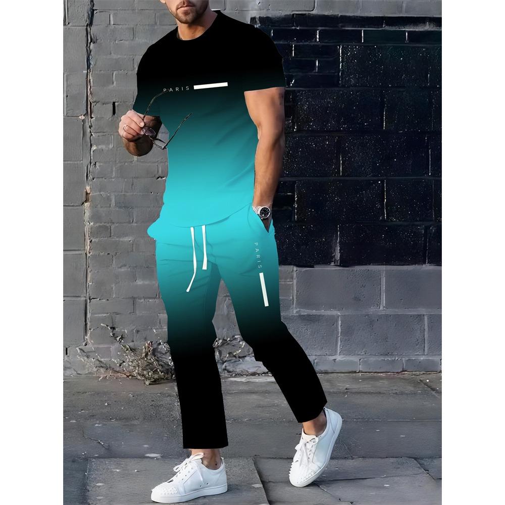 Sommer Neu Herren T-Shirt Hose Anzug Camouflage Druck Kurzarm Rundhals T-Shirt Lässig Outdoor Kleidung Bequem