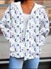 Vintage Pattern 3D Printed Hooded Cardigan Plus Size Autumn Winter Retro