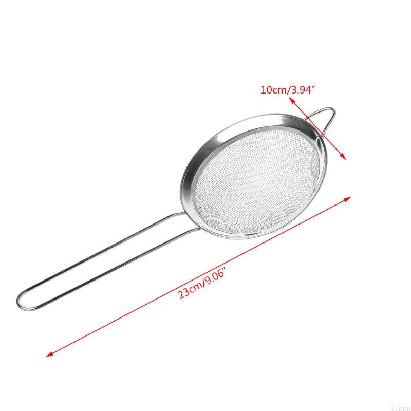 Kitchen Stainless Steel Flour Tea Strainer Mesh Colander Sieve Filter Sifter