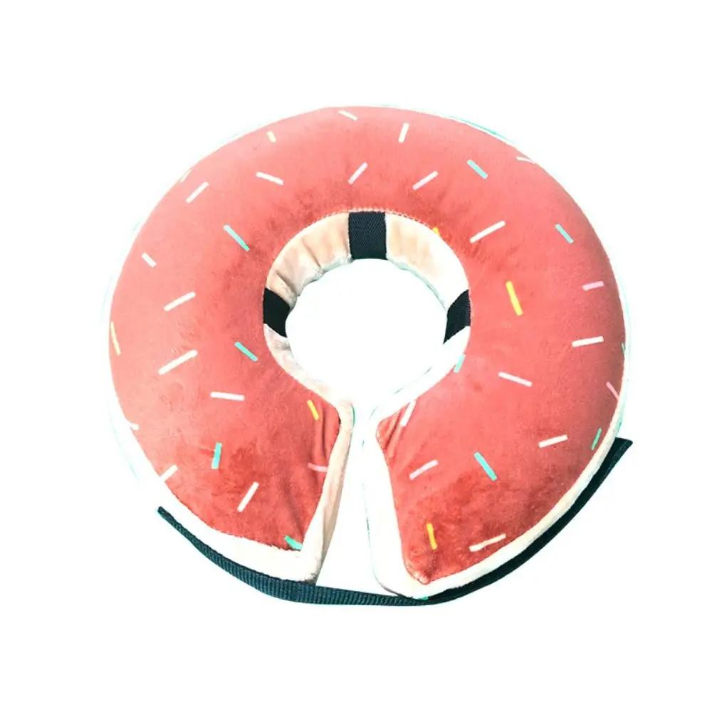 Protective Pet Recovery Cone Adjustable S/M/L/XL Elizabeth Cone Collar Printing Inflatable Dog Lick-proof Collar Cat Supplies