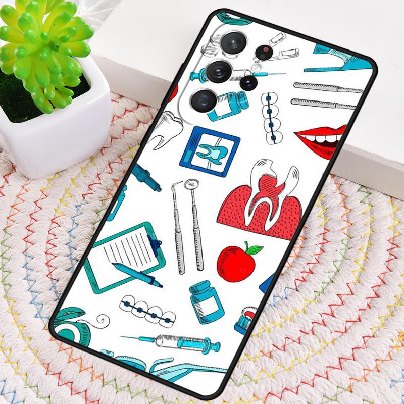 Anatomy Dental Crowned Tooth Crown Phone Case for Samsung Galaxy Note 10 Pro S26 Ultra S23 S24 FE S25 S21 S22 PLUS Cove