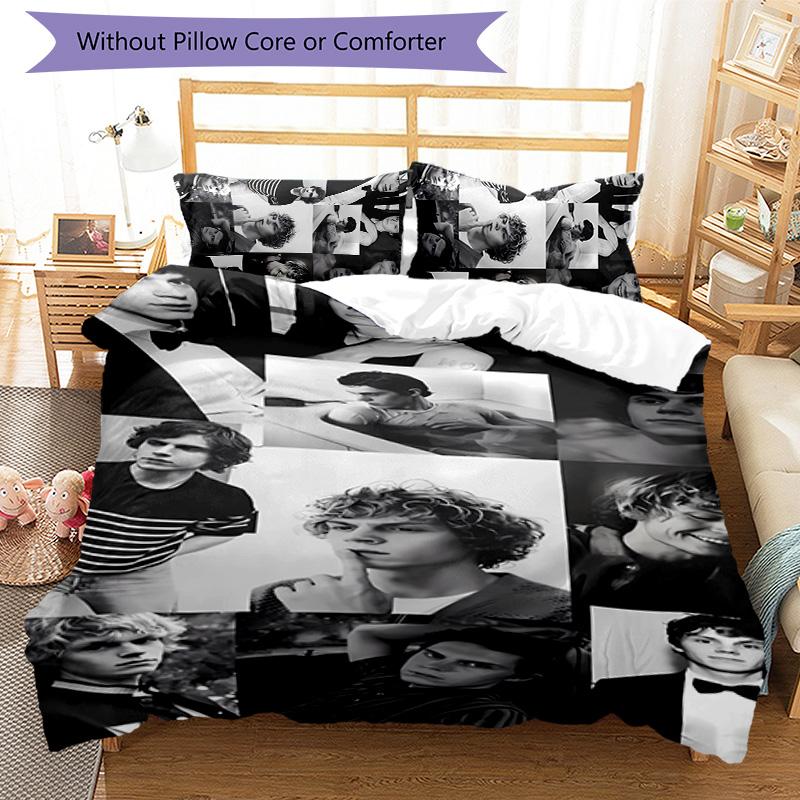 3pcs Evan Peters3 pattern bedding set duvet cover set includes duvet cover &pillowcases, perfect all season bedroom decoration & gift