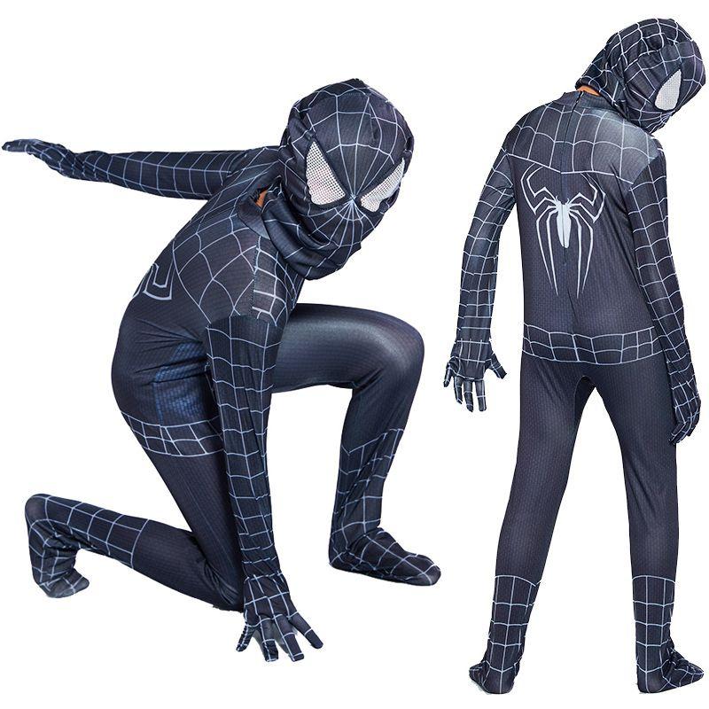 Premium Black Spider-man Costume With Breathable Fabric And Perfect Stitches For All Ages