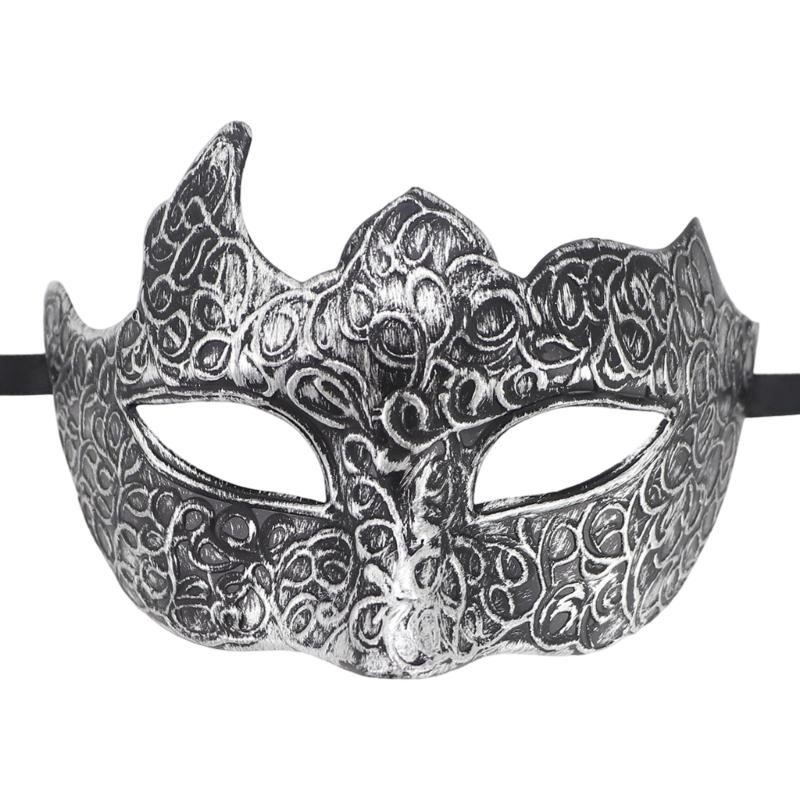 Masquerades Mask Halloween Cosplay Mask Carnivals Mask Half Face Mask Mardi Gras Mask Party Mask for Proms серебряный