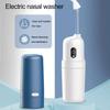 1 Set 200ML Nasal Washer with Water Tank High Frequency USB Charging Rotatable Head 3 Gears Impulse Type Nose Washer Daily Use