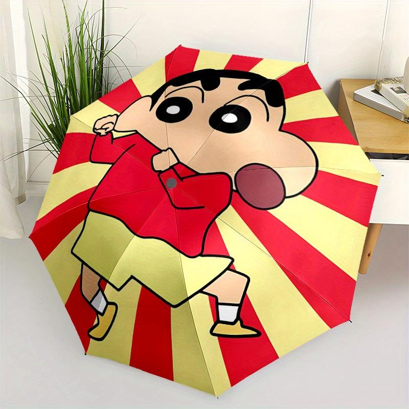 1pc Crayon Shin-chan Automatic Opening/closing Umbrella, Foldable Sunshade, Perfect Gift for Friends, Durable Handle Yy250812083