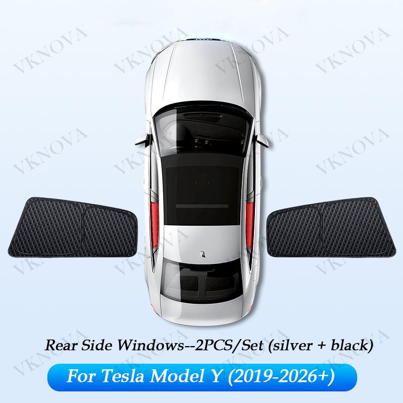 For Tesla Model YL 3 Y Juniper Highland 2025-2017 Upgraded Sunshade Side Window Shade Cover Windshield Sun Visor Privacy CampingWindshield Sunshades