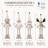 Khaki Christmas Card Series: Retractable-Leg Reindeer, Snowman, and Bear Figurine Ornaments
