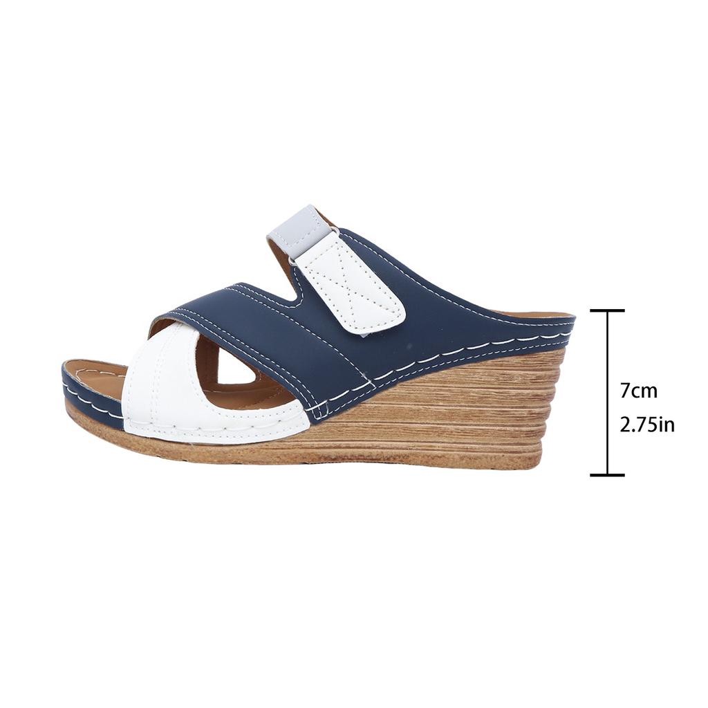 Fashion Summer Women Wedge Sandals Premium Orthopedic Open Toe Sandals Vintage Anti-slip Leather Casual Platform Retro Shoes for Women