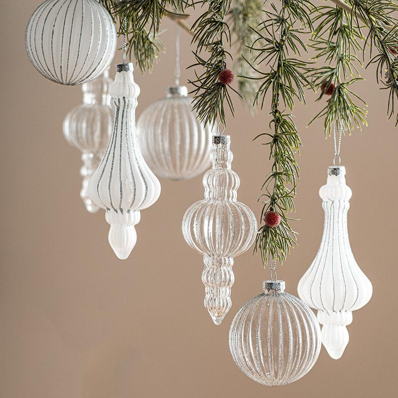 1PC Minimalist Holiday Hanging Ornaments Stylish Tree Hanging Accessories Photo Prop Christmas Balls Atmosphere Photography Orbs