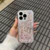 The New Firework Castle Silver Flake Sand Case Is Suitable for The Apple 16promax Transparent Iphone15 Advanced Protective Case