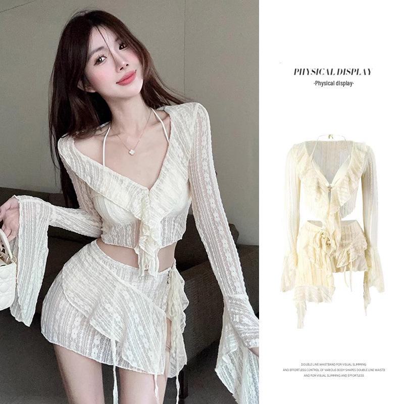 2024 Women's Fairy-Style Four-Piece Bikini Set: Sexy, Elegant, Pure Desire for Small Busts