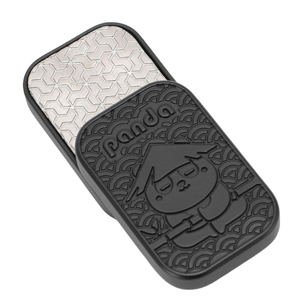 Metal Push Card Toy Decompression Stress Relief Push Slider Zinc Alloy Animal Pattern for Waiting Meditation Black