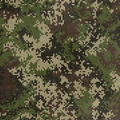 Royal Velvet Fabric Polyester For Sewing - Motif Camouflage Pixel