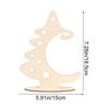 Handmade Xmas Tree Star Slices Elliptical Base Wood Slices Christmas Tree Crafts  Holiday