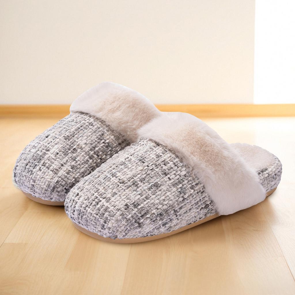 Stylish And Versatile Platform Slippers For Women Design Perfect For Indoor Use Warm And Slip With Fleece Women%27s+slippers