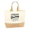 I Can't I Have Bowling I Can't Minimalist Bag | Cotton Tote Bag with Jute Bottom 18 L 48 × 37 × 13 Cm | Market Shopping Beach