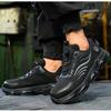 Fashion Rotating Button Safety Shoes For Men Steel Toe Work Shoes Man Protective Work Sneakers Non-slip Breathable Black Work Boots