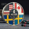 Gedenkmünze der Hockey Four Nations, Symbol des Hockey-Ruhms, Sammlerstück, Challenge-Münze, Taschenmünze, Geschenk für Hockey-Fans