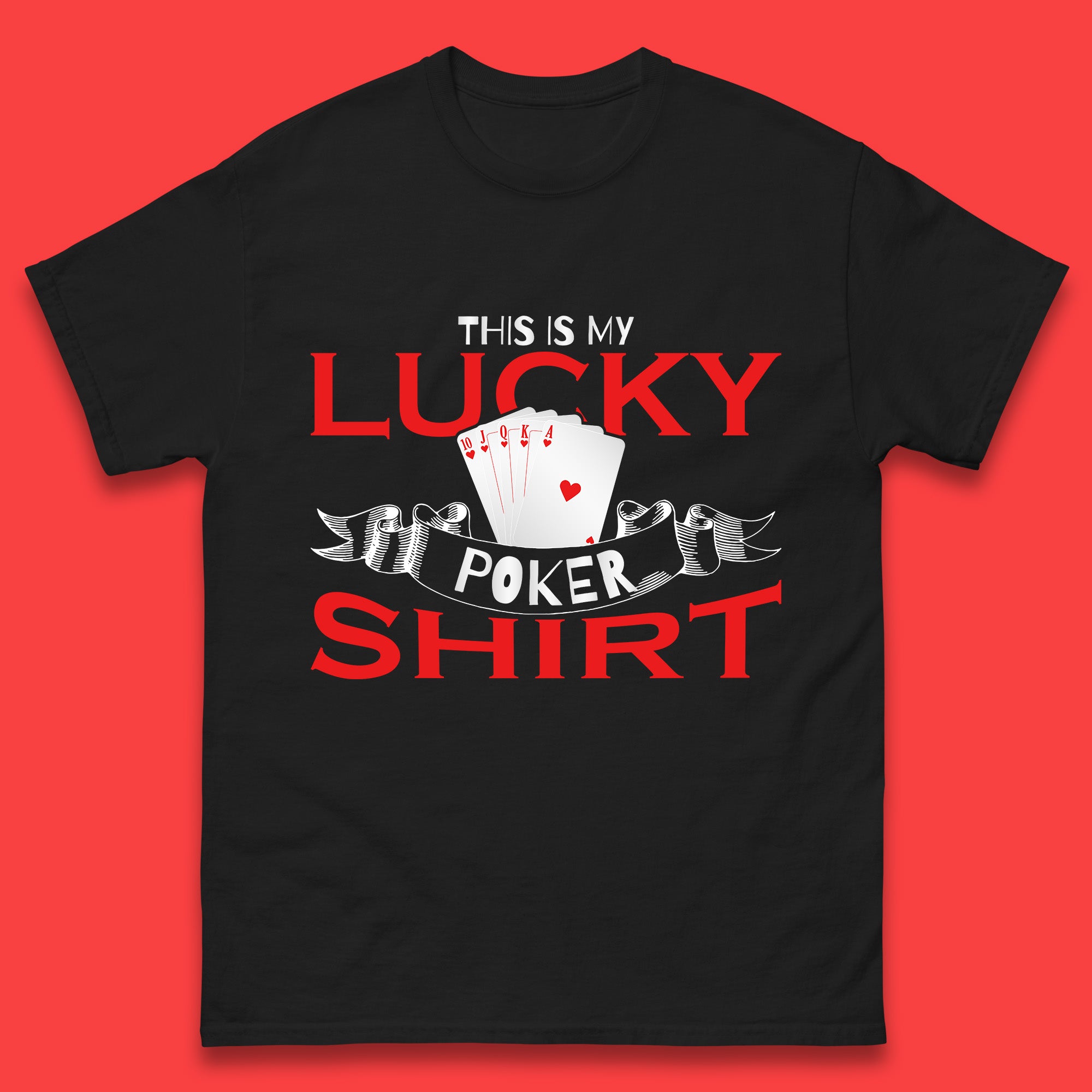 This Is My Lucky poker Shirt Poker Card Player Poker Game Gambling Gambler Mens Tee Top M