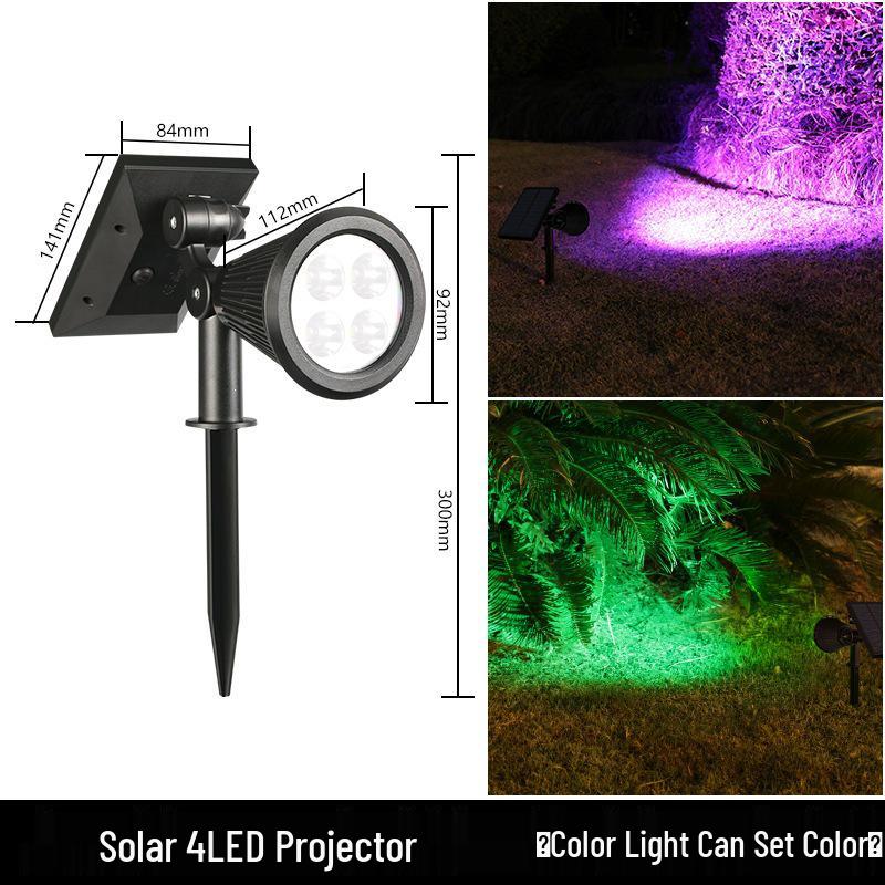 Super Bright Waterproof Solar Garden Spotlight: Dual-Purpose Landscape Lawn Light for Outdoor Villas