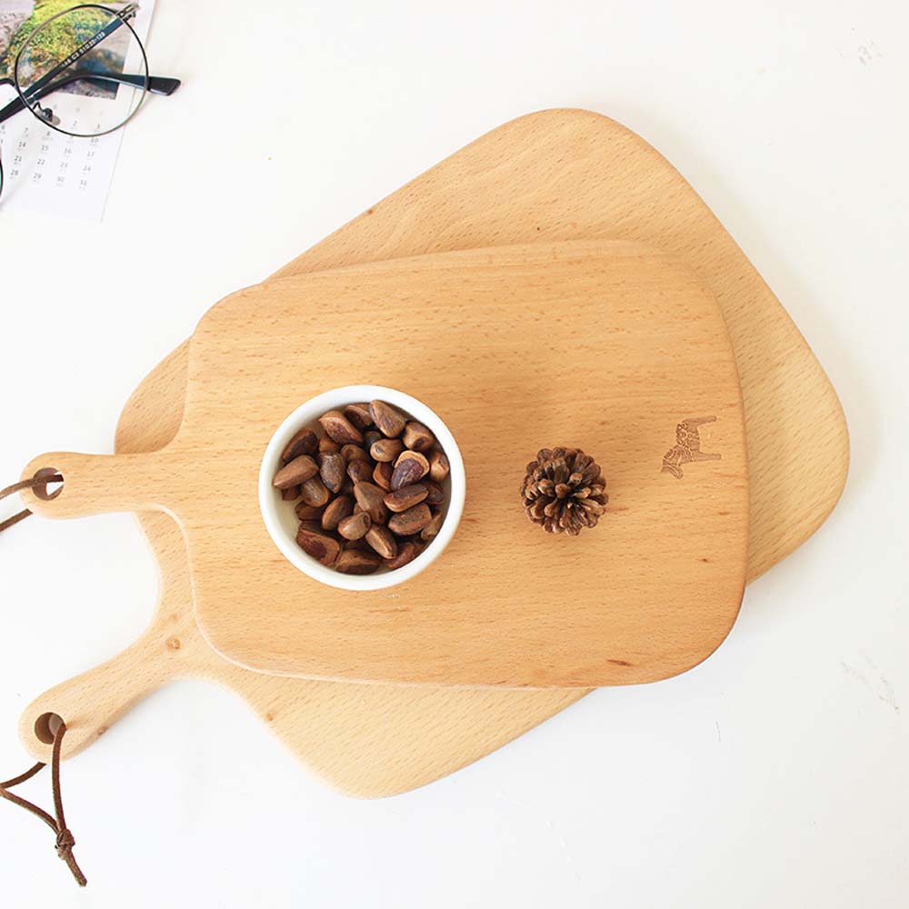 Non slip solid Handle Bamboo Wooden Kitchen Cutting Board Cheese Board Chopping board Desktop decor