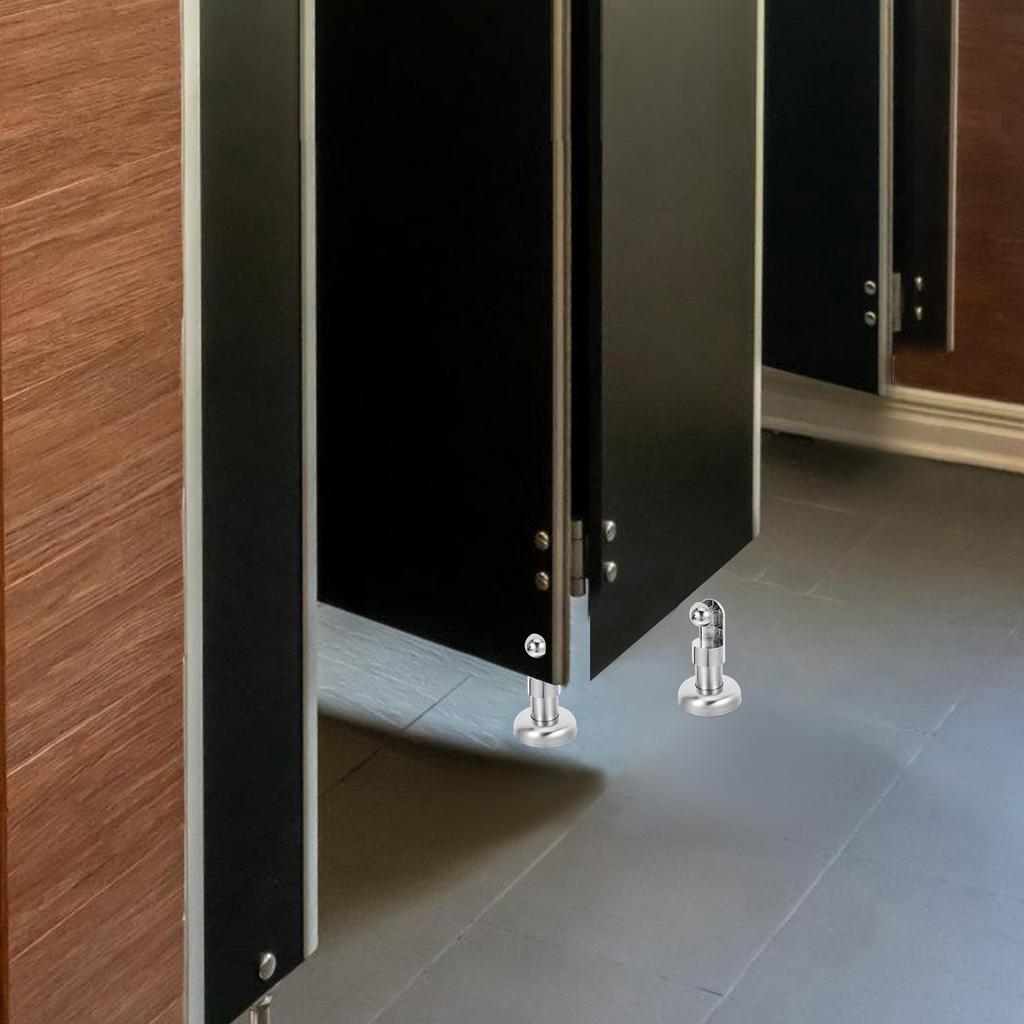 4pcs Stainless Steel Toilet Partition Foot Durable Bathroom Hardware Support Restroom Partition Bracket Public Sanitary Room