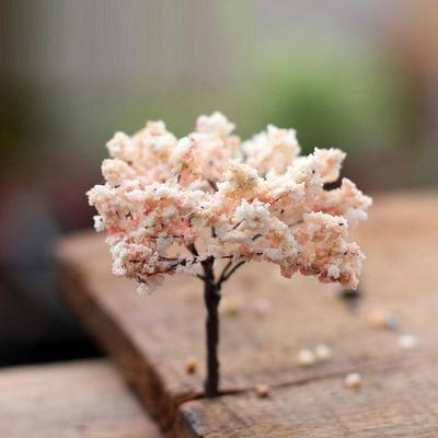 Miniatur-Ornament Rosa Pfirsichblütenbaum für DIY-Landschaftsbau