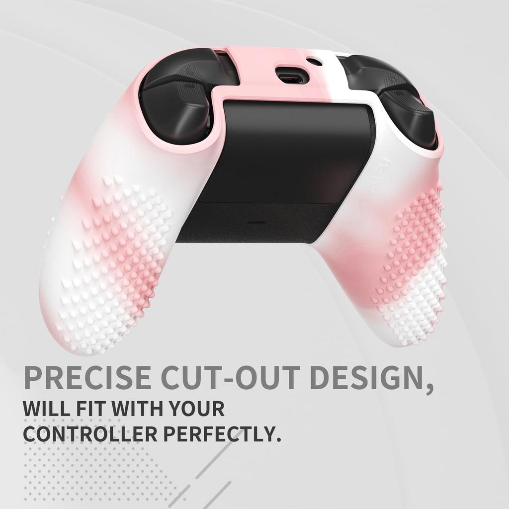 eXtremeRate PlayVital 3D Studded Xbox Series Controller Silicone Cover Skin with 6 Black Thumb Grip Soft Rubber Case Protector for Xbox Core Wireless