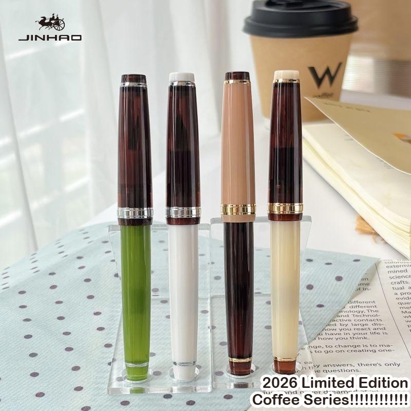 2026 Limited Edition Coffee Series ! JINHAO 82 Fountain Pen EF/F/M Gold Clip Writing Smooth Stationery Office School Supplies